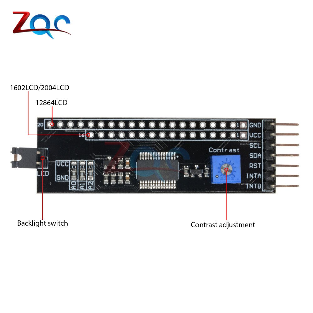 Mô Đun Mở Rộng Mcp23017 5v 1602 2004 12864 Lcd Cho Arduino I2C Iic