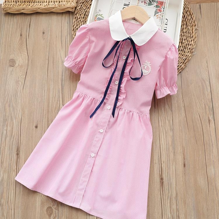 Đầm Cotton Ngắn Tay Phong Cách Mới Cho Bé Gái