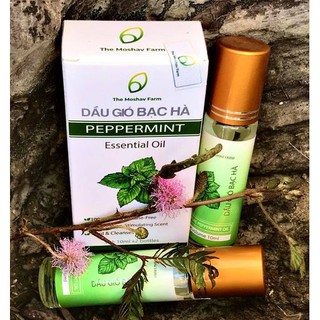 Dầu Gió Bạc Hà Moshav Farm [100ml x 2 Chai/Hộp] - Sản Phẩm Hữu Cơ, Không Dùng Hương Liệu Tổng Hợp