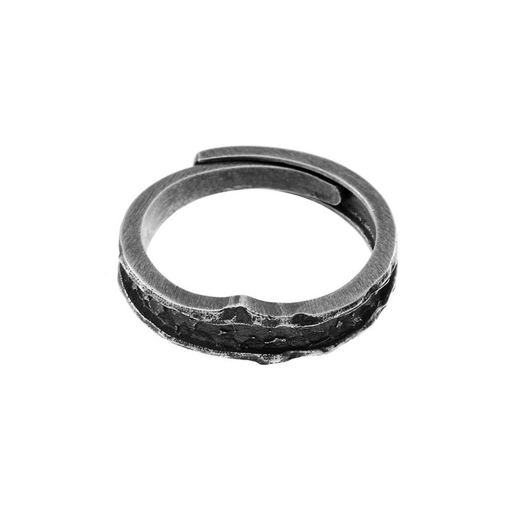EUCA Nhẫn Thép Không Gỉ Khắc Chữ Biker Rock