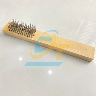 Bàn chải sắt cán gỗ dài 5 hàng