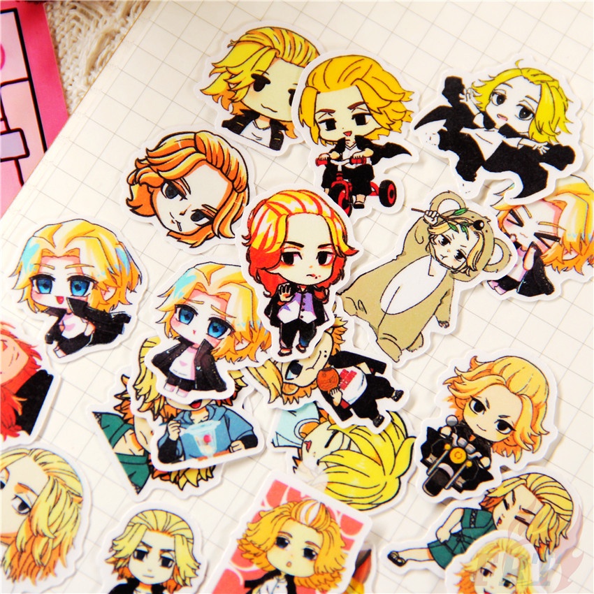 ❤ Mikey Q-1 Revengers của Tokyo. Sticker Dán Trang Trí Nhật Ký Hình Manjiro Sano ❤ Set 48 Miếng Dán Trang Trí Album Thời Trang DIY