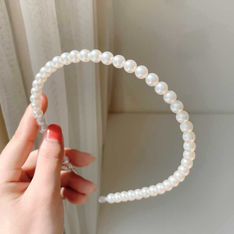 Băng đô thời trang đính ngọc trai lung linh phong cách Hàn Quốc đơn giản 2020 cho nữ