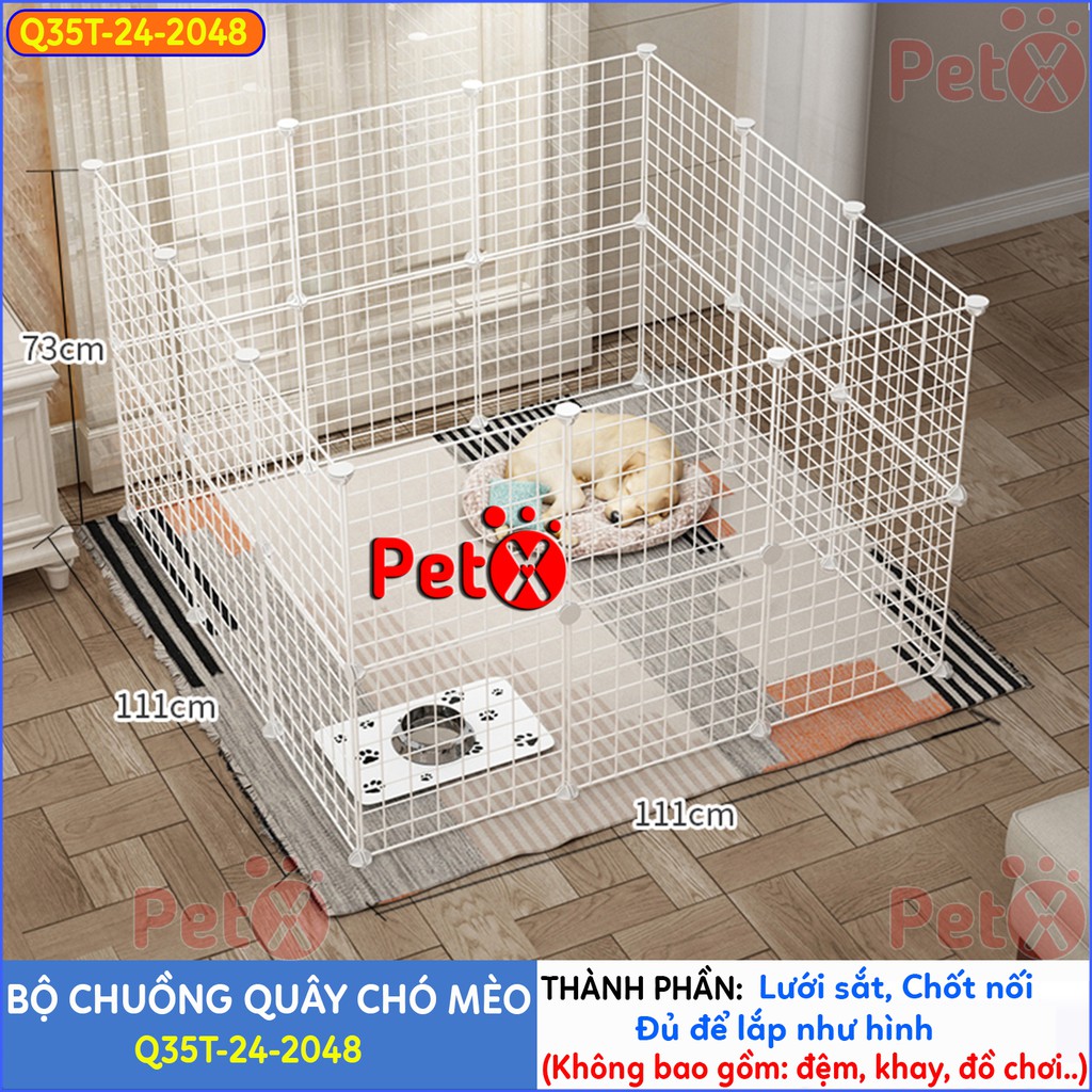 Quây chuồng chó mèo lắp ghép nuôi thú cưng sơn tĩnh điện giá rẻ-4