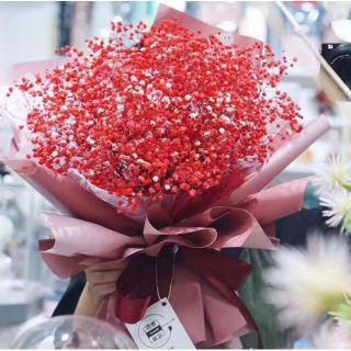 Bó hoa baby khô(bó to bự đk 40cm) quà tặng hoa khô ý nghĩa( giấy gói nhiều khi sẽ là mẫu giấy khác)