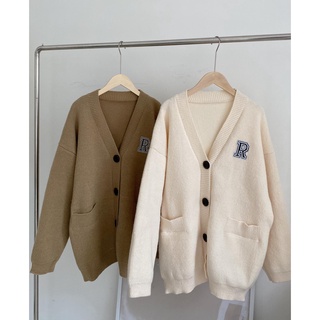 K778 Áo khoác len form rộng chữ R phong cách ulzzang AUDREY