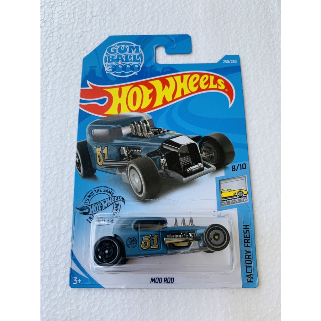 HOT WHEELS Mô hình xe đua đồ chơi màu xanh dương WHEELS MOD ROD 3000