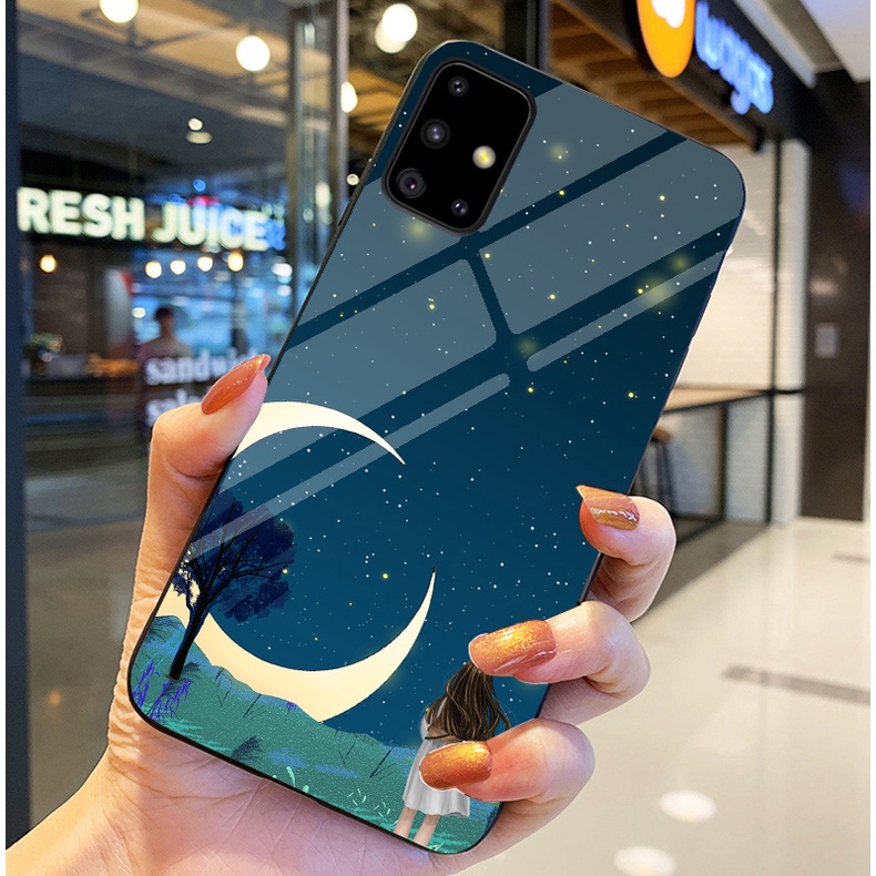 Ốp Lưng SAMSUNG GALAXY A31, A51 , A71,M51 Ốp kính bóng cao cấp Phi Hành Gia