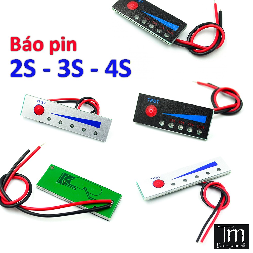 Mạch Báo Pin Li ion 18650 3.7V (2S 3S 4S)