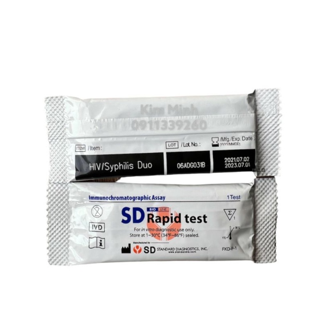 Bộ test HIV và giang mai SD bioline (HIV/Syphilis Duo)