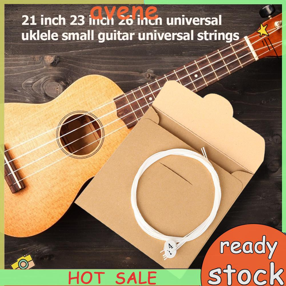 Set 4 Dây Đàn Màu Trắng Thay Thế Cho Đàn Ukulele 21 23 26 Inch