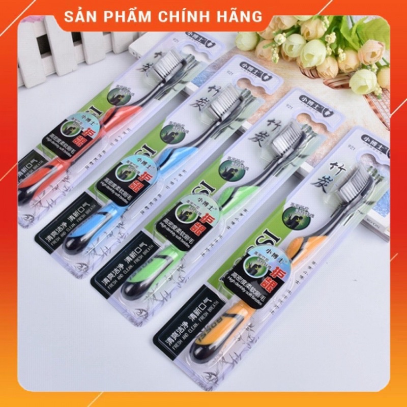 Bàn chải đánh răng than tre hoạt tính BOSSi Lông mềm, an toàn cho sức khoẻ