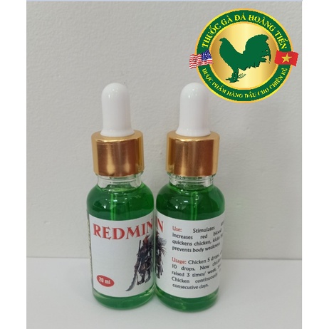 REDMIN XANH CHAI 20ML -  TĂNG LỰC, TĂNG BO GÀ ĐÁ