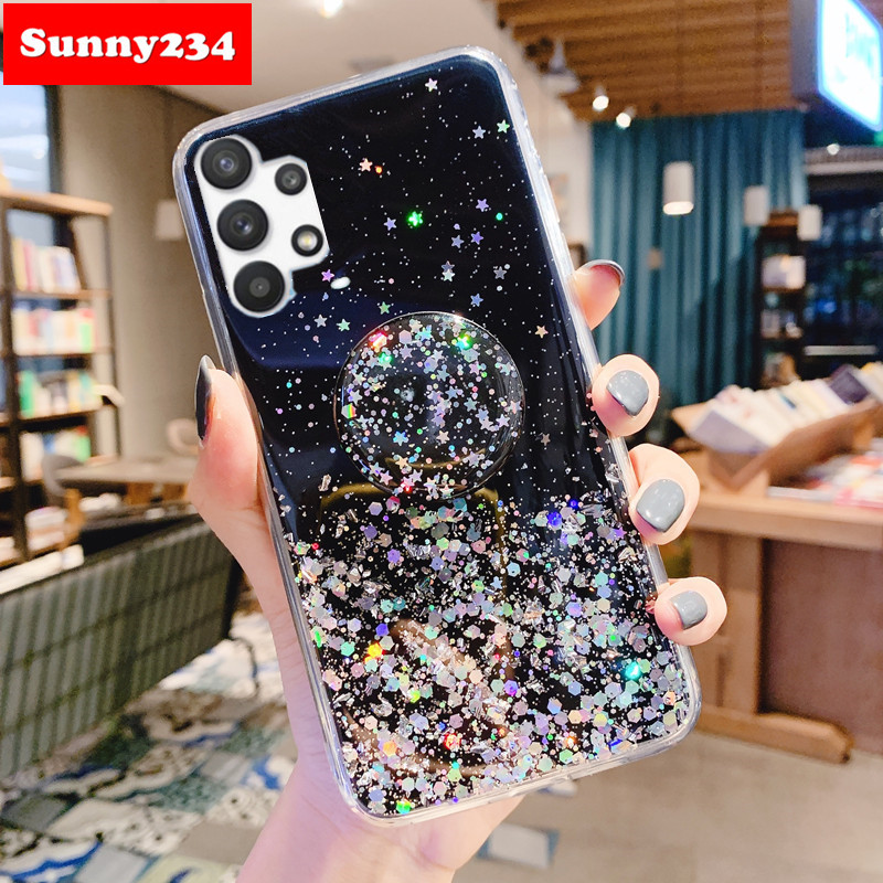 Ốp Lưng Mềm Lấp Lánh Có Nhẫn Đỡ Cao Cấp Cho Samsung A32 4g A32 5g