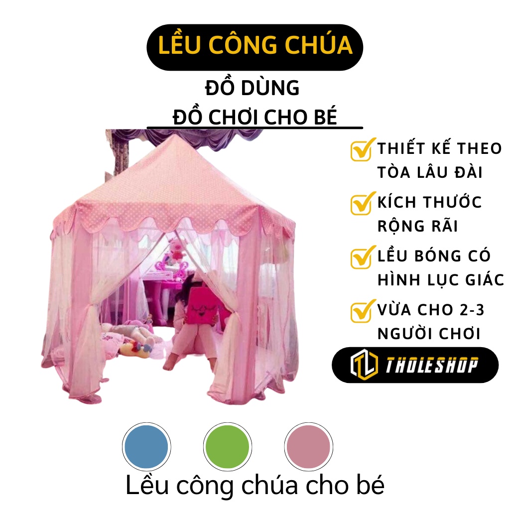 Lều Cho Bé - Lều Công Chúa Phong Cách Hàn Quốc Kiểu Dáng Lục Giác - Ngôi Nhà Hoàng Tử Cho Trẻ 4010