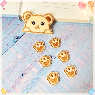 ♚ miếng dán ủi hình gấu dễ thương ♚ 1 sticker ủi thêu hình bàn chân gấu