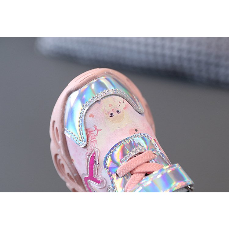 Giày thể thao cho bé gái họa tiết nàng tiên cá công chúa dễ thương mã mới B11