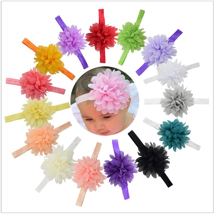 Băng đô turban hoa quấn đầu cho bé