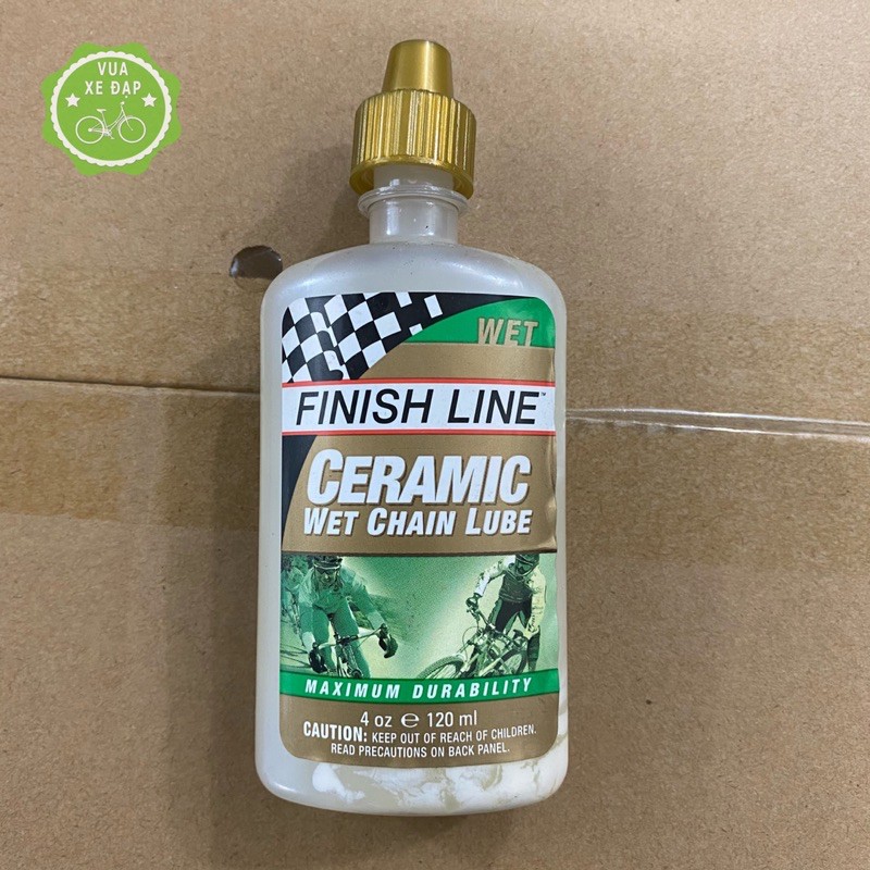 Dầu Bôi Trơn Sên Xe Đạp Finish Line Ceramic Wet Chain Lube dung tích 120ml