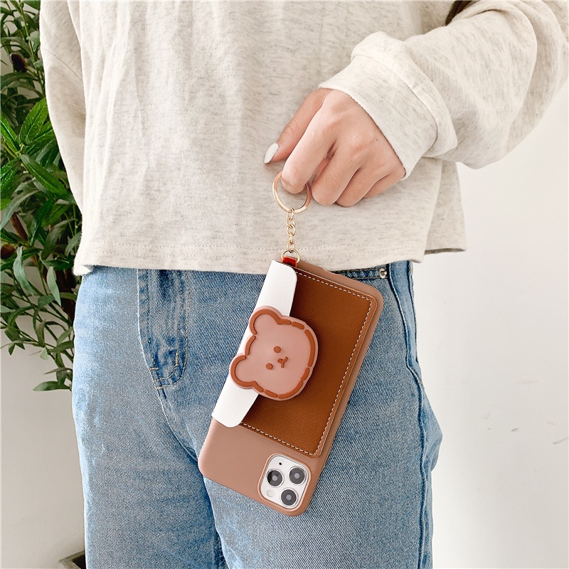 Ốp Điện Thoại Mềm Họa Tiết Hoạt Hình Có Giá Đỡ Cho IPHONE 13 PRO MAX 12 MINI 11 5 5S 5SE 6S 6 7 8 PLUS X XS MAX XR