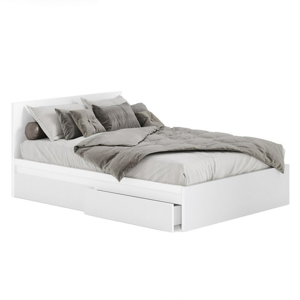 VERTICA, Giường ngủ 2 hộc tủ kéo BED_158, 207x35cm, Giường ngủ gỗ Scandi Home