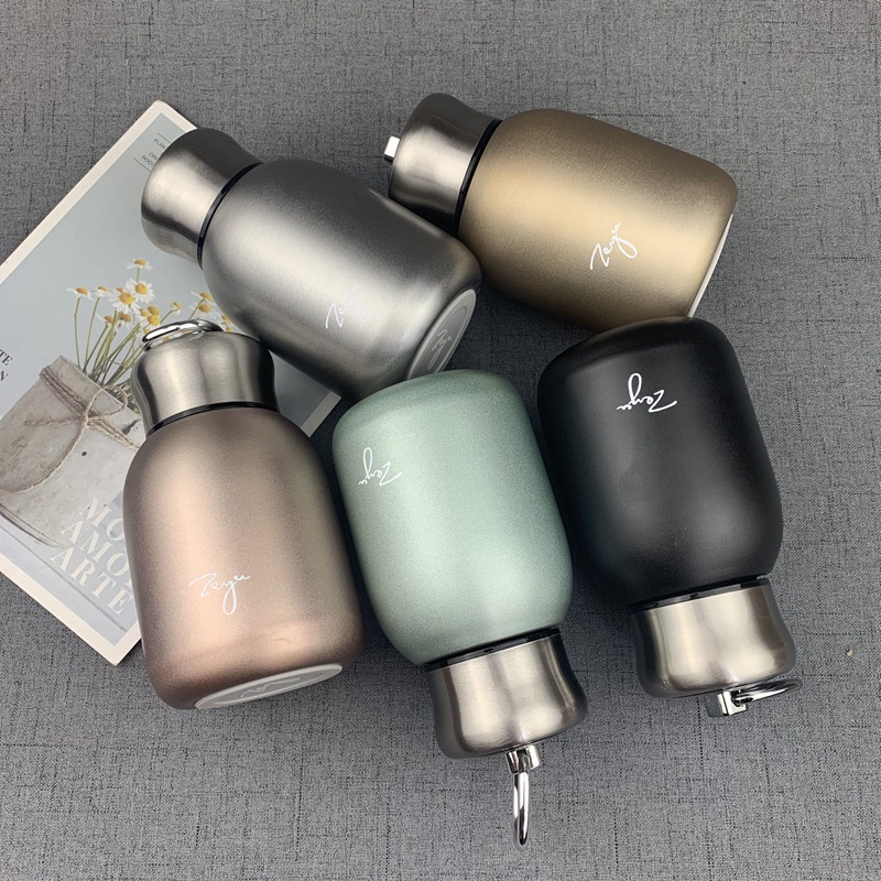 Bình Chân Không Cà Phê Mini Thời Trang Mới 300ML Bình Nước Du Lịch Cầm Tay Giữ Nhiệt Bằng Thép Không Gỉ Đáng Yêu