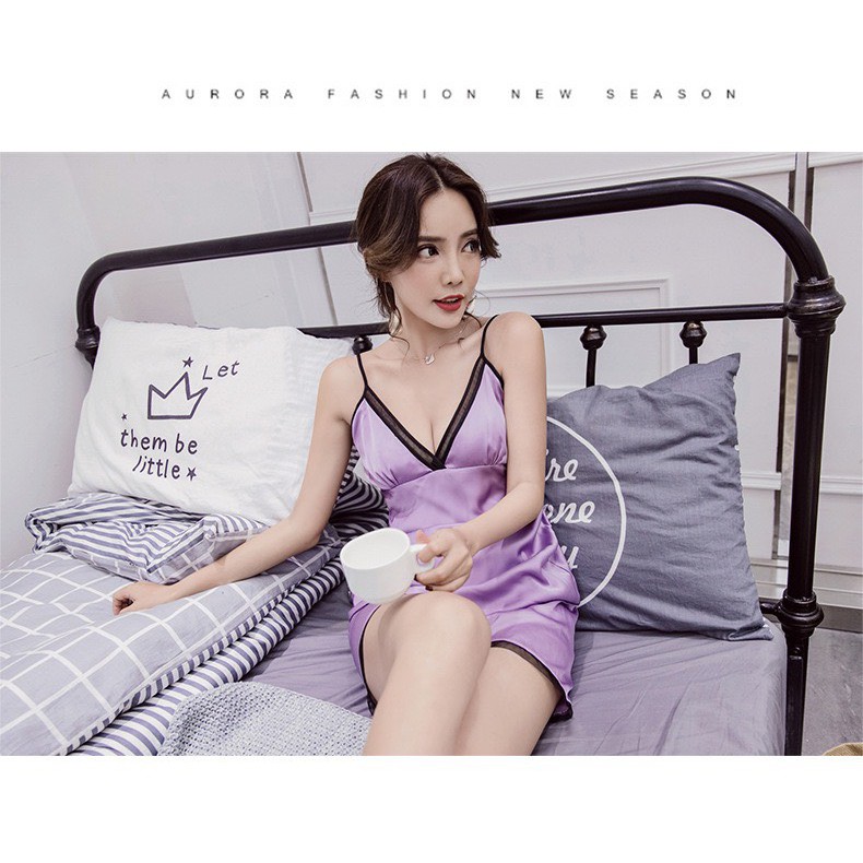 Q11.HCM  [LL 532] - Đồ bộ ngủ Nữ satin lụa phối ren sexy -đồ bộ lụa satin cao cấp - cô chủ nhỏ chuyên sỉ