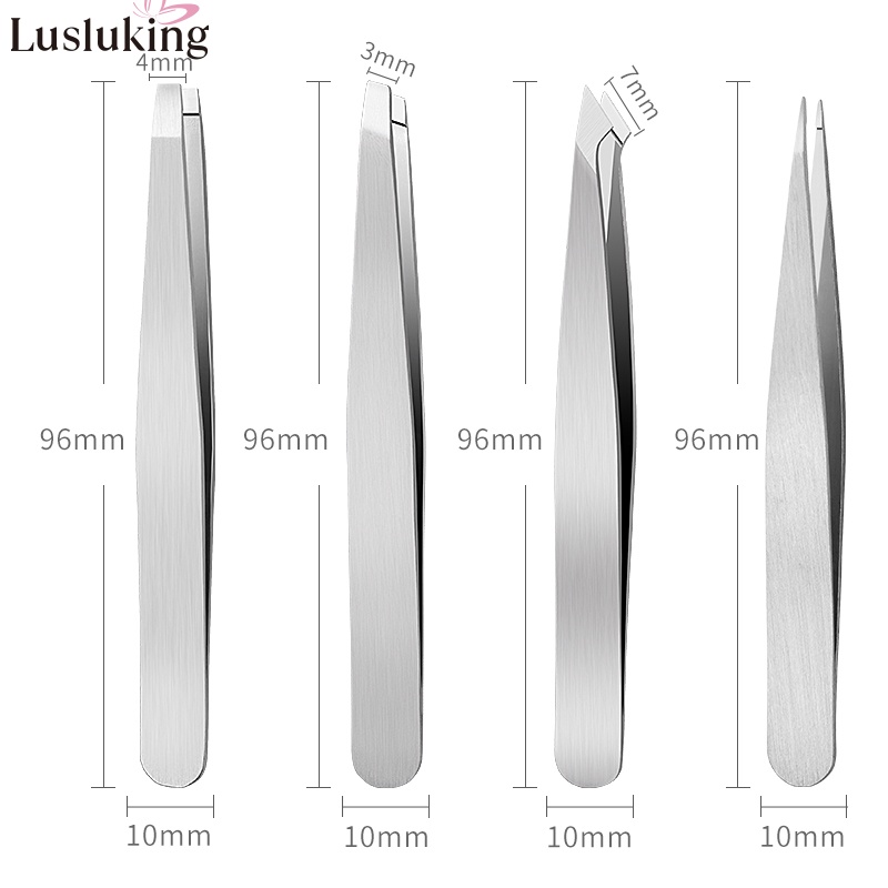 Lusluking Nhíp nhổ lông mày Lusluking bằng thép không gỉ tiện dụng
