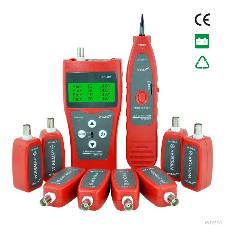 Máy test tín hiệu cáp mạng đo chiều dài cáp chính hãng Noyafa NF-388