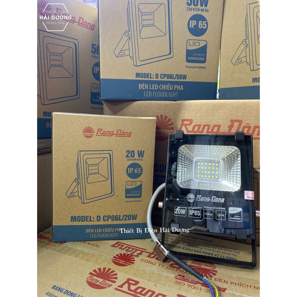 Combo Bộ 3 Đèn LED chiếu pha 20W - 30W Rạng Đông Model D CP06L Chip Led Samsung - Bảo Hành 24 Tháng