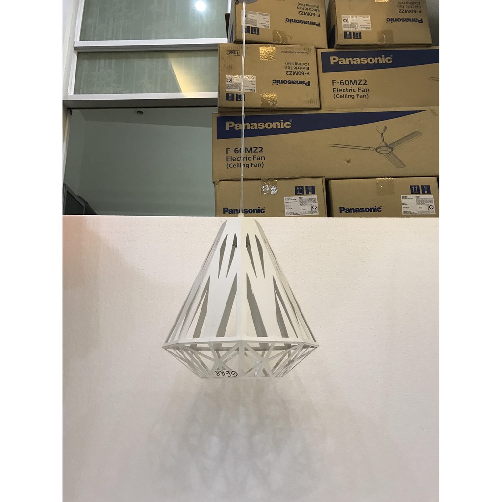 Đèn thả kim cương khung sắt NB11 (Trắng/Đen) - Phù hơp cho quán cafe, phòng ăn, phòng khách - Chưa bao gồm bóng