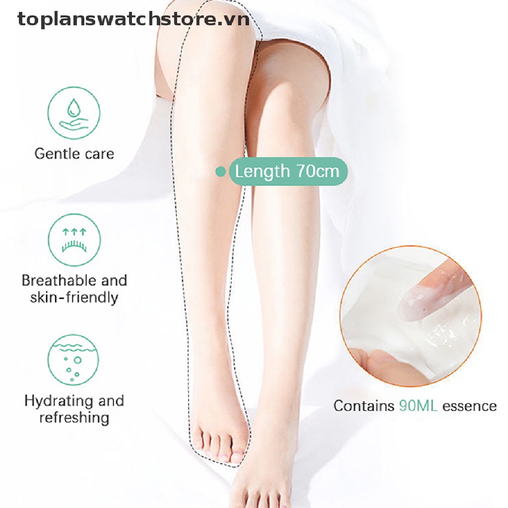 1 Cặp Mặt Nạ Lột Dưỡng Ẩm Làm Sáng Da Chân Dài 70cm