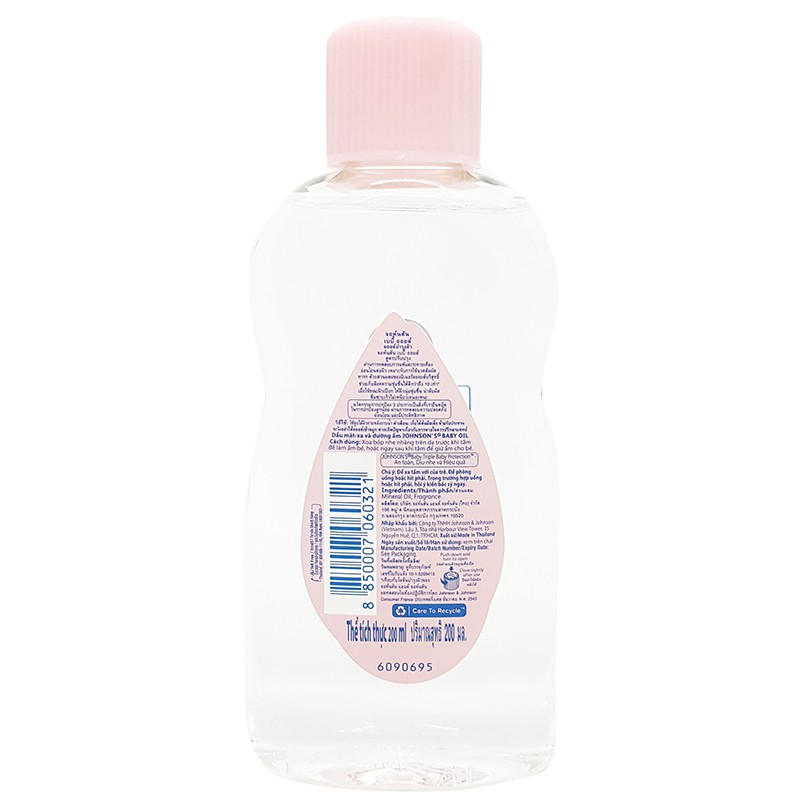 Dầu massage dưỡng da Johnson Baby Oil 200ml