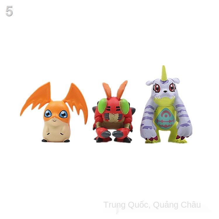 ❅9 Digimon Figures Digimon Anime Keychain Capsule Toy Toy Mô hình trang trí cảnh