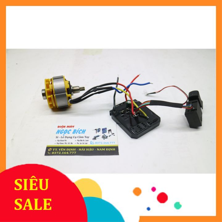 Linh kiện máy siết bulong không chổi than (Mạch điều khiển, công tắc điều tốc, cuộn dây Stato, Rotor)