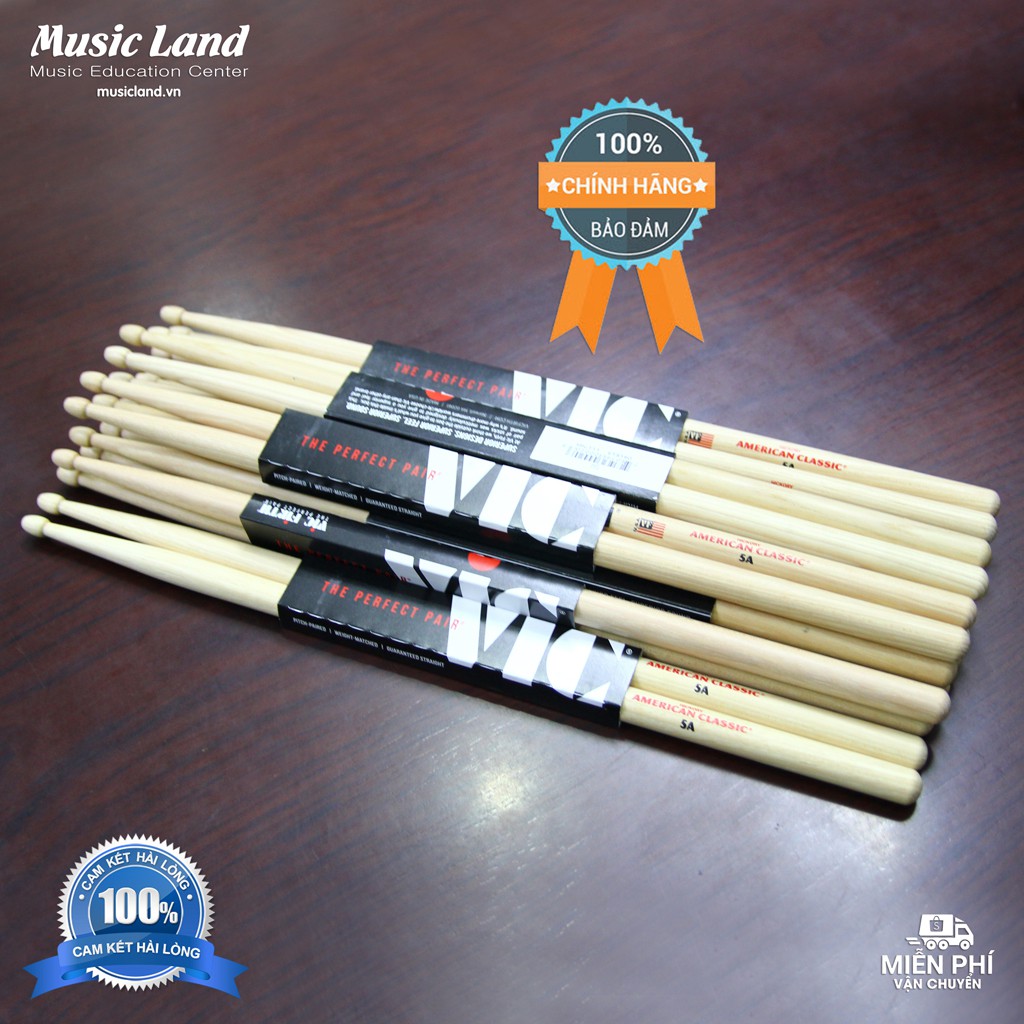 Dùi Trống Vic Firth 5A - Hickory American Classic – Chính hãng USA