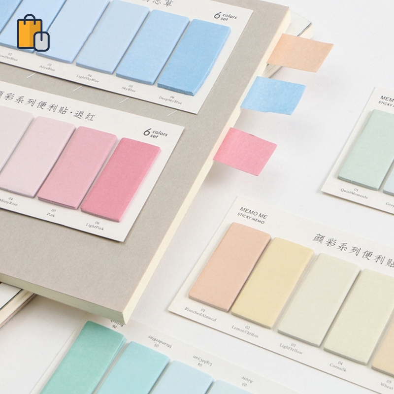 Set 120 miếng dán ghi chú hình chữ nhật nhỏ nhắn xinh xắn