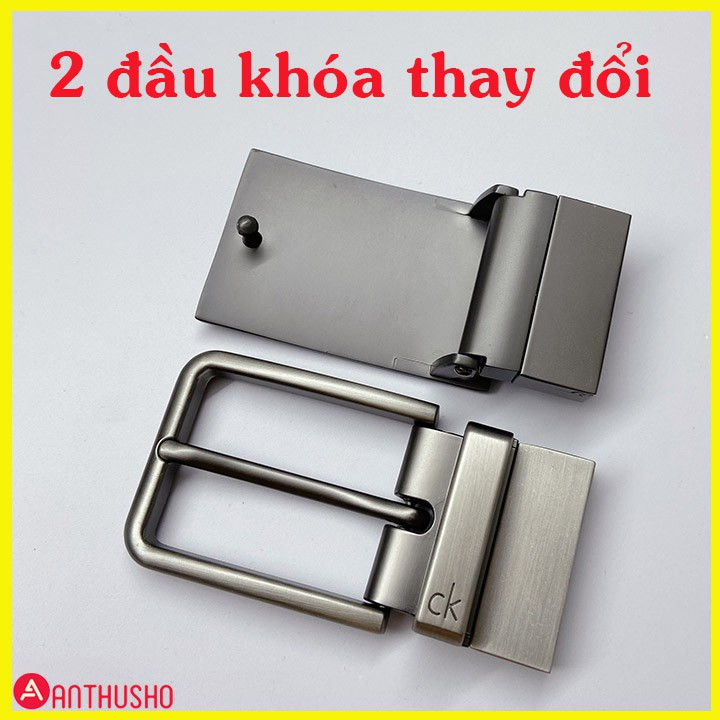 Thắt Lưng Nam-Dây Nịt Nam Cao Cấp Full Box-Dây Lưng Da Xịn 2 Đầu Tiện Lợi ANTHUSHO