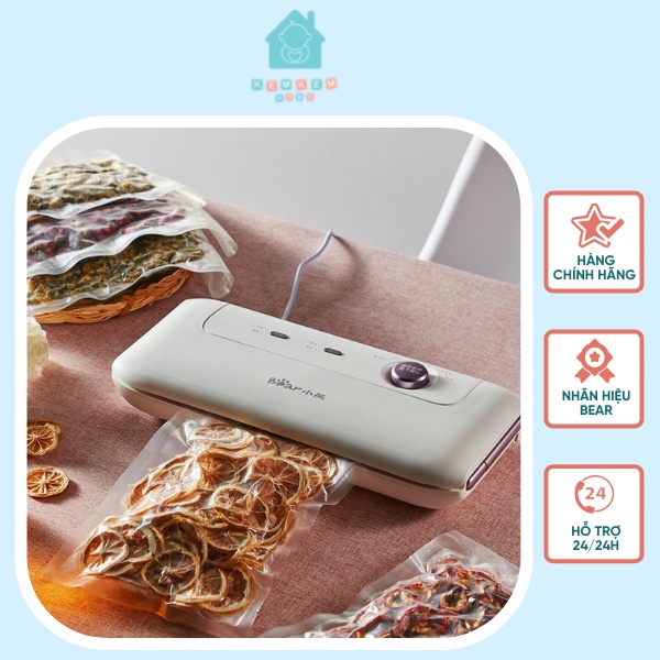 Máy hút chân không mini thực phẩm hàn miệng túi Bear FKJ-A01F1 (FKJ-B01B1) Đa năng, hút ép chân không, hàn miệng túi