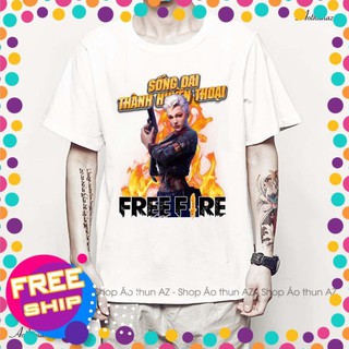 Áo thun Free Fire màu trắng in hình Notora