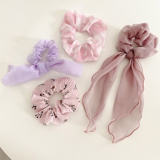 Cột tóc scrunchies Tone tím siêu hot
