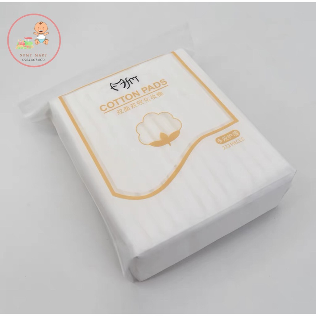 Bông Tẩy Trang 𝐅𝐫𝐞𝐞𝐒𝐡𝐢𝐩Bông Tẩy Trang 1 Túi 222 Miềng Cotton pads Mềm Mịn Siêu Tiết Kiệm