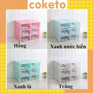 Hộp Đựng Giầy Nắp Nhựa Cứng Trong Suốt, Size Lớn Nhiều Màu Coketo BH10