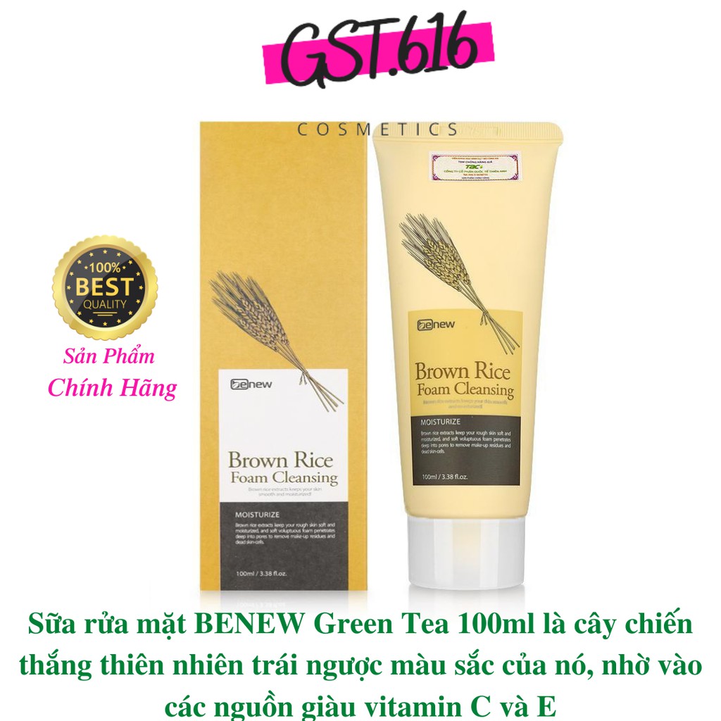 Sữa rửa mặt BENEW Green Tea 100ml hàn quốc