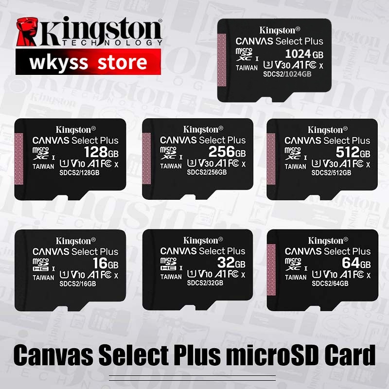 Thẻ nhớ Kingston micro sd tf class10 100mb s 1024gb 512gb 256gb 128gb 64gb thumbnail