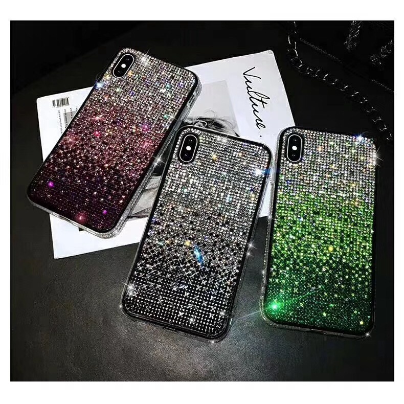 Vỏ Bao Da Điện Thoại tpu Mềm Đính Đá Lấp Lánh Cho samsung galaxy s23 s22 ultra s20 s21 note10 20 Ốp