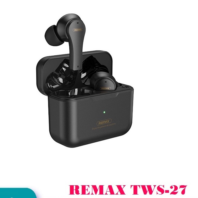 🌟CHÍNH HÃNG 🌟Tai nghe Bluetooth 2 tai TWS Remax TWS-27 V5.0 Pin dùng 4H