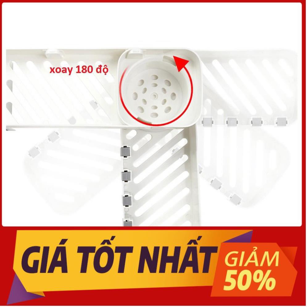 Kệ treo tường để đồ phòng tắm nhà bếp xoay thông minh giá gắn góc hút chân không đựng đa năng trang trí đẹp