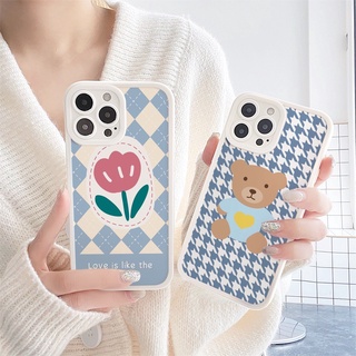 Ốp lưng iphone hoa và gấu 7/8/se2020/XR/7/8plus/X/Xs/Xsmax/11/12/13 Pro max