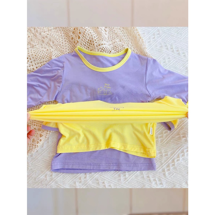 Bộ cộc tay quần lửng lovely ATKID Việt Nam thun lạnh cho bé trai bé gái chất liệu cao cấp